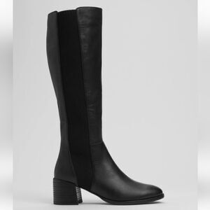 Eileen Fisher Vero Cudio Destry leather & recycled  stretch knit boot size 5 NWT